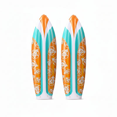 4 Pcs Inflatable Surf Board 36 Inch Inflatable Pool Floats | Luau Hawaiian Party Decorations, Tropical Flower Blow up Surfboard, Pool Summer Beach Party Decoration, Wall Surf Board Prop