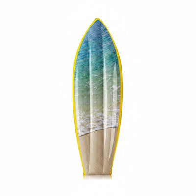 4 Pcs Ocean Waves Inflatable Surf Board 36 in Luau Party Decor | Hawaiian Beach Luau Inflatable Pool Floats, Blow up Surfboard, Wall Summer Beach Ocean Party Decorations
