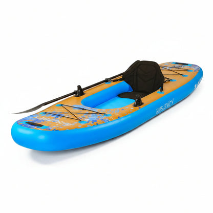 10 Ft Inflatable Kayak with Detachable Seat, Sup-Kayak Set Boat for Fishing, Touring