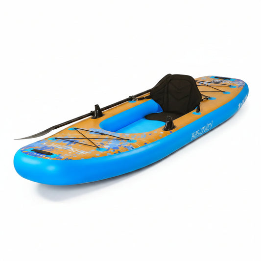 10 Ft Inflatable Kayak with Detachable Seat, Sup-Kayak Set Boat for Fishing, Touring