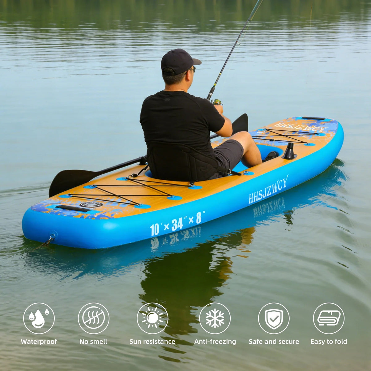 10 Ft Inflatable Kayak with Detachable Seat, Sup-Kayak Set Boat for Fishing, Touring — product view 7