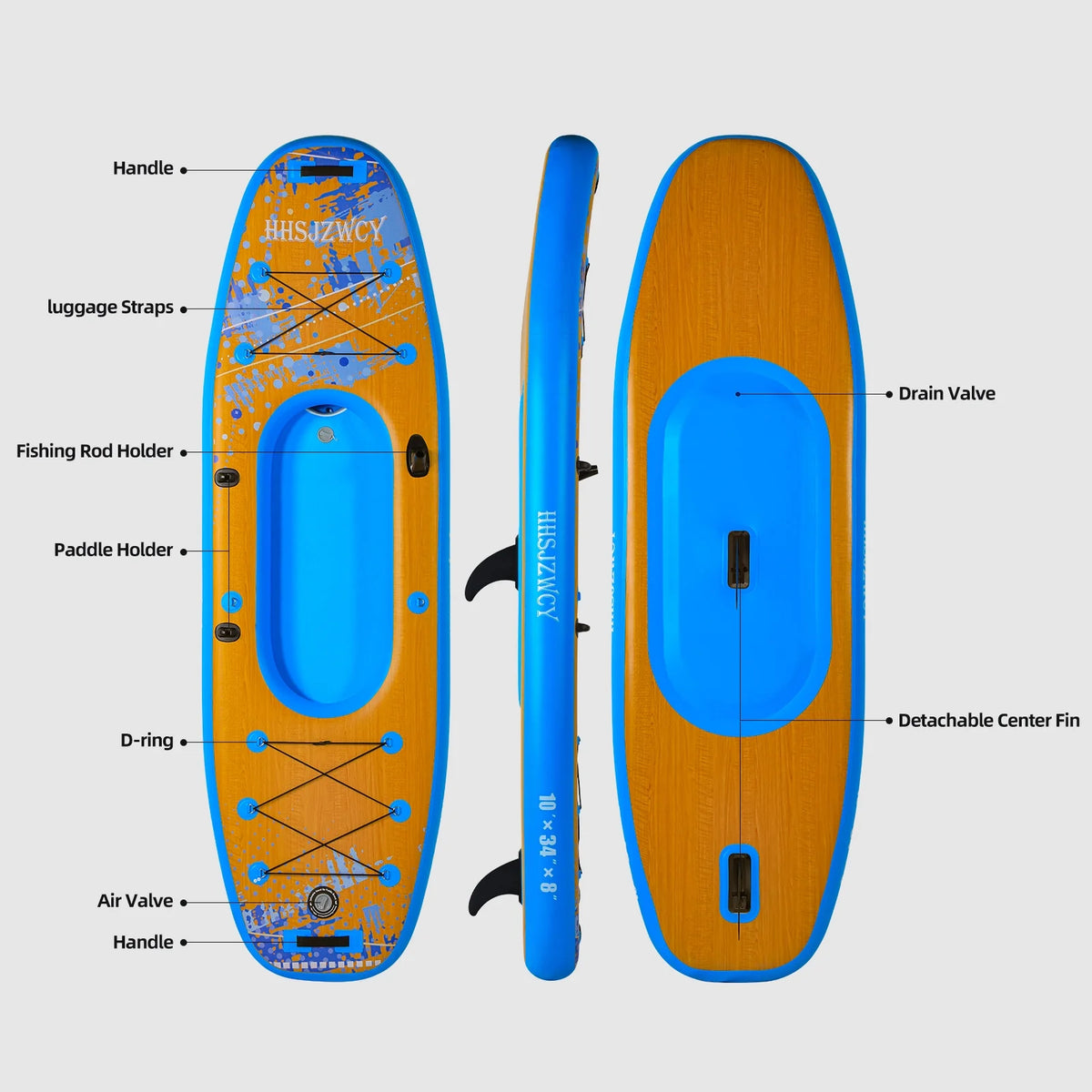 10 Ft Inflatable Kayak with Detachable Seat, Sup-Kayak Set Boat for Fishing, Touring — product view 9