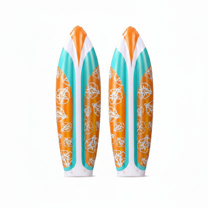 4 Pcs Inflatable Surf Board 36 Inch Inflatable Pool Floats | Luau Hawaiian Party Decorations, Tropical Flower Blow up Surfboard, Pool Summer Beach Party Decoration, Wall Surf Board Prop
