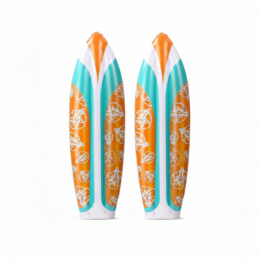 4 Pcs Inflatable Surf Board 36 Inch Inflatable Pool Floats | Luau Hawaiian Party Decorations, Tropical Flower Blow up Surfboard, Pool Summer Beach Party Decoration, Wall Surf Board Prop