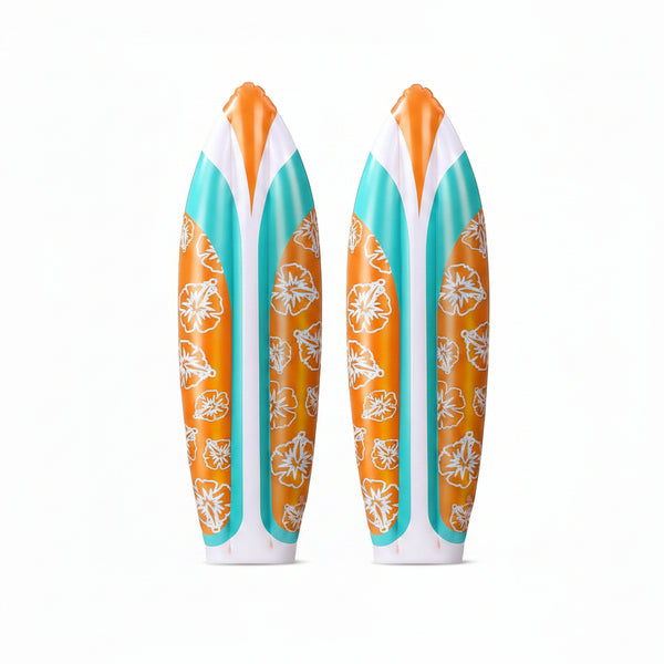 4 Pcs Inflatable Surf Board 36 Inch Inflatable Pool Floats | Luau Hawaiian Party Decorations, Tropical Flower Blow up Surfboard, Pool Summer Beach Party Decoration, Wall Surf Board Prop