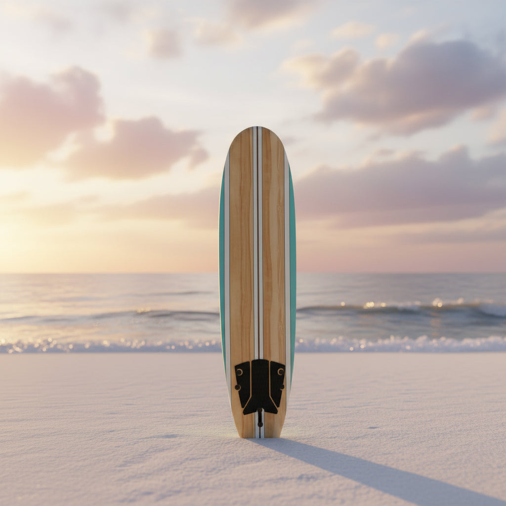 7/8 Ft Soft Top Foam Beginner Surfboard for Adults and Kids Perfect Longboard for Surfing Beach Fun and Water Sports Lightweight and Durable Modern Design for All Levels of Surfers — product view 2