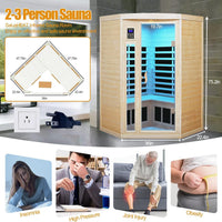Infrared Sauna Built for Home Recovery, 2-3 Person Capacity, Canadian Hemlock Wood, Far Infrared Heating — product view 13