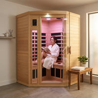 Infrared Sauna Built for Home Recovery, 2-3 Person Capacity, Canadian Hemlock Wood, Far Infrared Heating — product view 2
