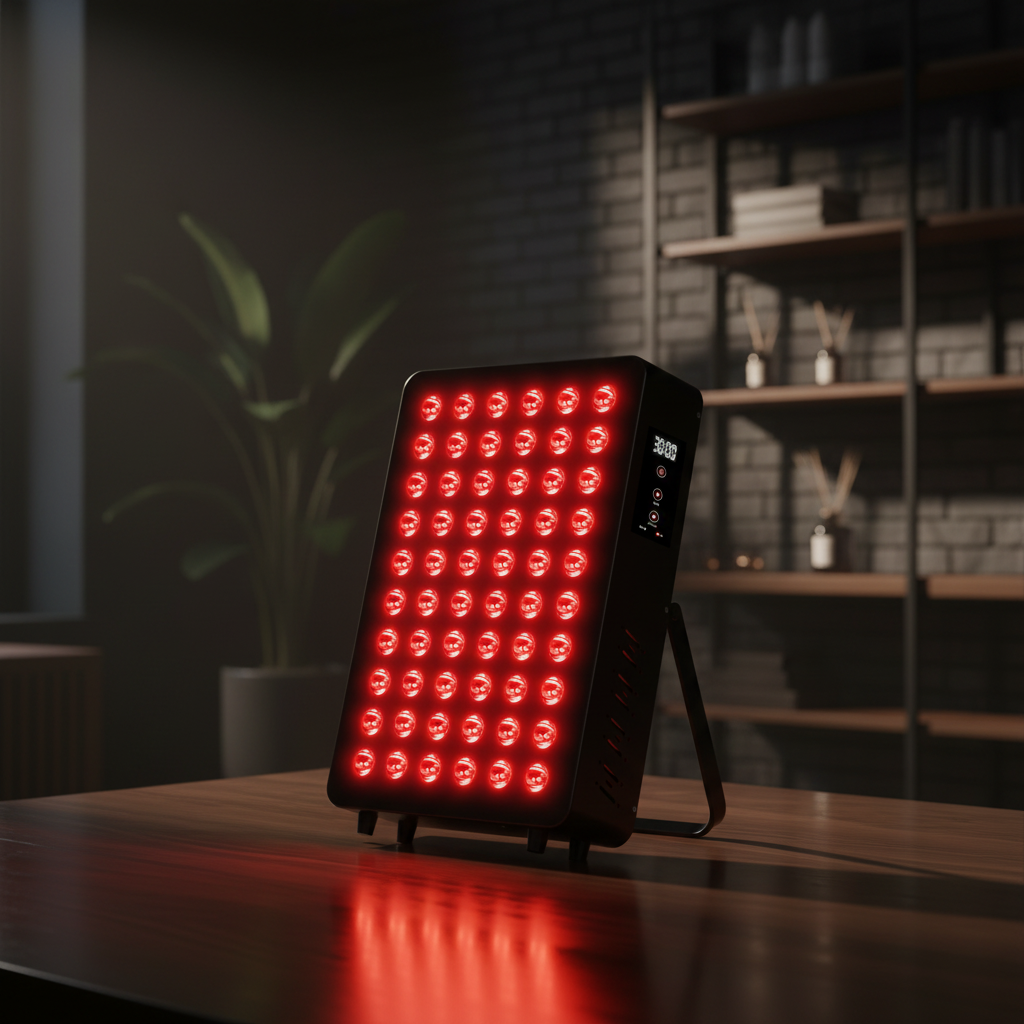 Red Light Therapy Panel, 660Nm Red & 850Nm near Infrared Light Therapy Device for Body Face with 60 Dual Chip Leds, Timer, Adjustable Stand & Hidden Handle,Upgraded High Power Red Light Therapy Device — product view 2